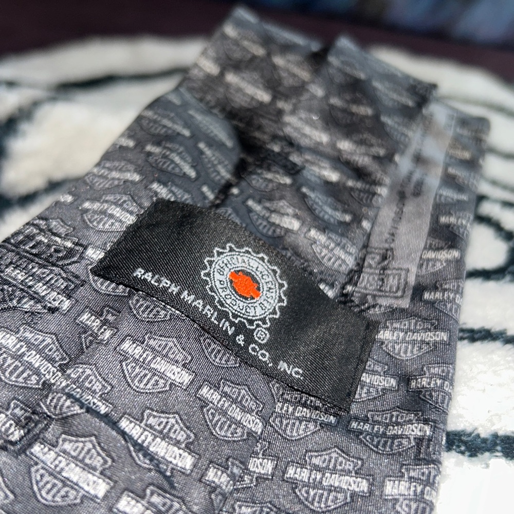 Vintage Harley Davidson Silk Tie - Picture 8 of 11